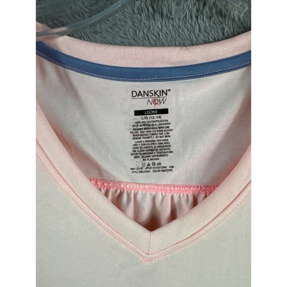 Danskin Now Womens Pink Sleeveless Athletic Tank Top L Loose Fit - Picture 2 of 9